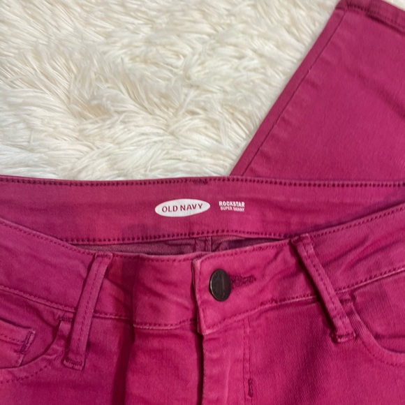 Old Navy Rockstar Super Skinny Jeans Pink - Picture 2 of 4